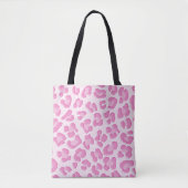 Leopard Preppy Pink Line Draagtas (Voorkant)