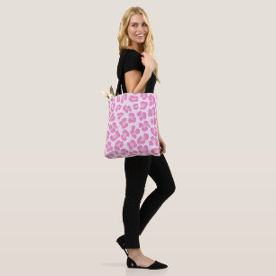 Leopard Preppy Pink Line Draagtas