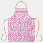 Leopard Preppy Pink Line Schort (Voorkant)