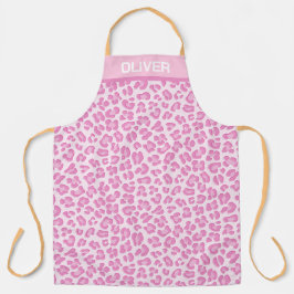 Leopard Preppy Pink Line Schort