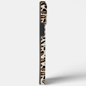 Leopard Print 3 Square Photos Natural Monogramed Case-Mate iPhone Case (Achterkant / Rechts)