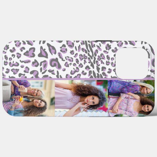 Leopard Print 3 Verticale foto Lila Case-Mate iPhone Case (Achterkant (horizontaal))
