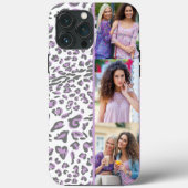 Leopard Print 3 Verticale foto Lila Case-Mate iPhone Case (Achterkant)