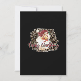 Leopard Print 70s kerstkerst Kaart