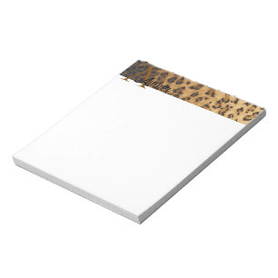 Leopard Print A monogram initiaal Notitieblok