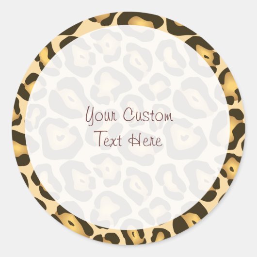 Leopard Print Aanpasbare Sticker (Voorkant)