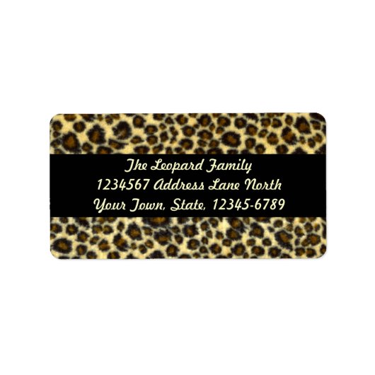Leopard Print Adresetiketten Etiket (Voorkant)