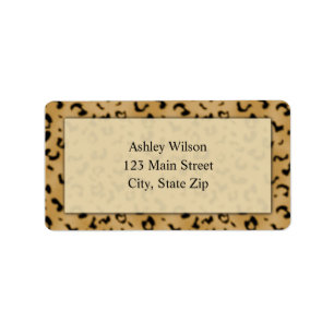Leopard Print Adresetiketten Etiket