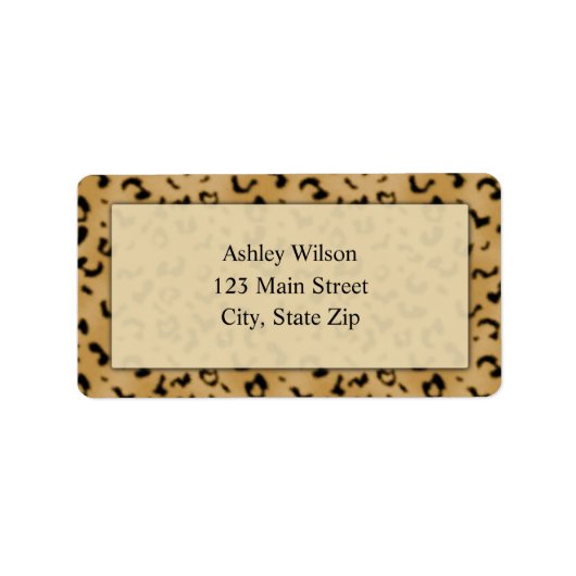 Leopard Print Adresetiketten Etiket (Voorkant)