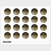 Leopard Print Adresetiketten Ronde Sticker (Vel)