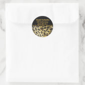 Leopard Print Adresetiketten Ronde Sticker (Tas)