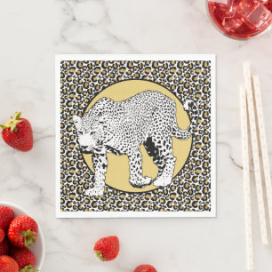 Leopard print all-over design servet