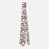 Leopard Print and Donut Pattern Tie Stropdas (Voorkant)