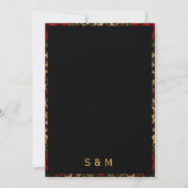 Leopard Print and Red Rose  Save The Date (Achterkant)