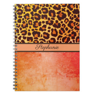 Leopard Print Animal Cheetah oranje Safari Trendy Notitieboek