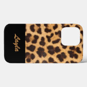 Leopard Print Animal Fur Persoonlijke naam Case-Mate iPhone Case (Achterkant (horizontaal))