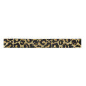 Leopard Print Animal Print Gold Glitter Lint (Voorkant)
