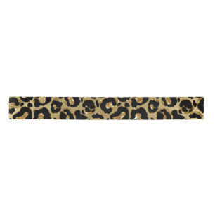 Leopard Print Animal Print Gold Glitter Lint