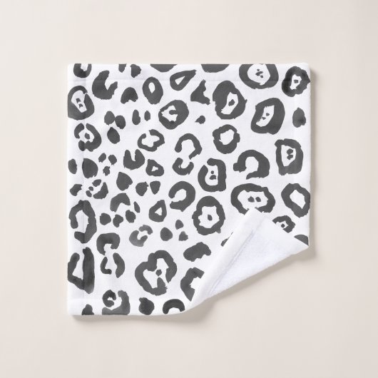 Leopard Print Animal Print Patroon Bath-handdoekse Bad Handdoek (Wasdoekje)