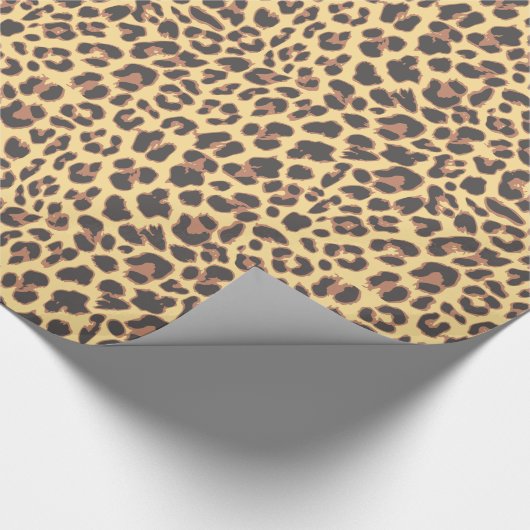 Leopard Print Animal Skin Patronen Cadeaupapier (Hoek)