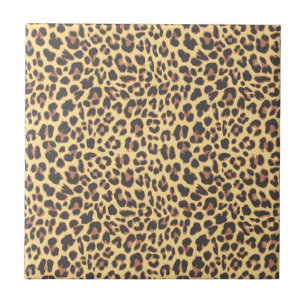 Leopard Print Animal Skin Patroon Tegeltje