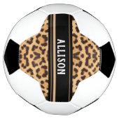 Leopard Print Animal Spots Chic Gepersonaliseerd Voetbal (Gedraaid)