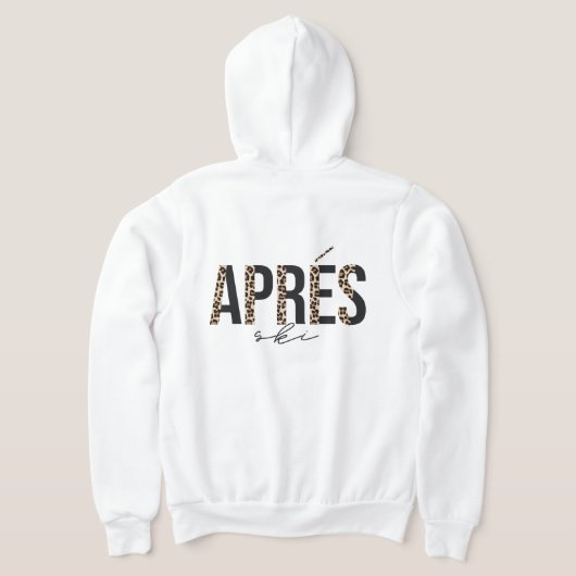 Leopard Print Après Ski Design Hoodie (Laag Achter)