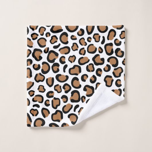 Leopard Print Bath-handdoekset Bad Handdoek (Wasdoekje)
