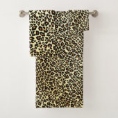 Leopard Print Bath Towel Set (En situation)