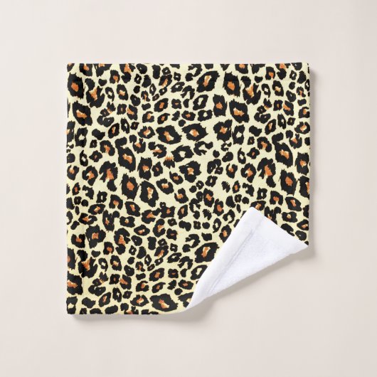 Leopard Print Bath Towel Set (Gant de toilette)