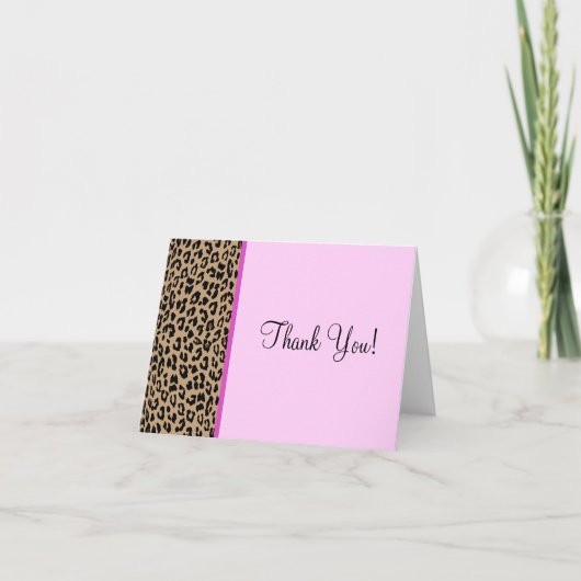 Leopard Print Bedankkaart (Voorkant)