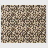 Leopard Print, Black, Brown, Rust en Tan Cadeaupapier (Vlak)