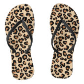 Leopard Print, Black, Brown, Rust en Tan Teenslippers (Voetbed)