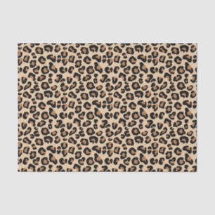 Leopard Print, Black, Brown, Rust en Tan Tissuepapier