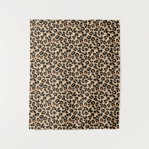 Leopard Print, Black, Brown, Rust en Tan Wandkleed