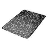 Leopard Print Black en Silver Grey Badmat (Gekanteld)