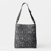 Leopard Print Black en Silver Grey Crossbody Tas (Achterkant)