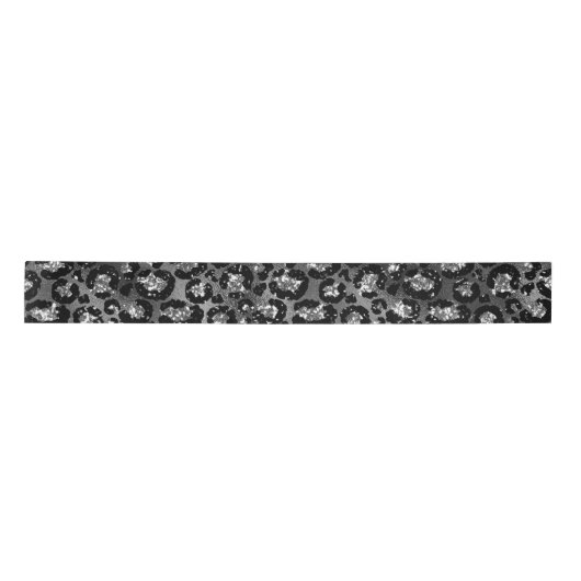 Leopard Print Black en Silver Grey Lint (Voorkant)