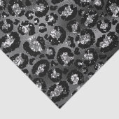 Leopard Print Black en Silver Grey Tissuepapier (Detail)