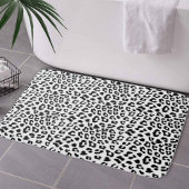 Leopard Print Black en White Badmat