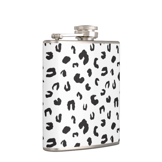 Leopard Print Black en White Heupfles (Rechts)