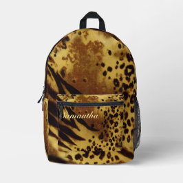 Leopard Print Boekentas - Trendy School & Reistas Bedrukte Rugzak