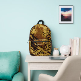 Leopard Print Boekentas - Trendy School & Reistas Bedrukte Rugzak