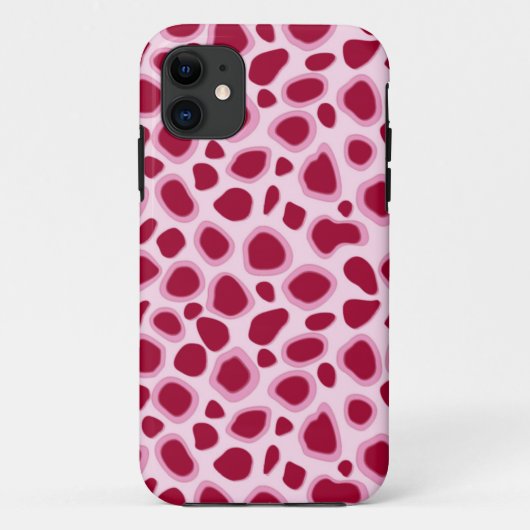 Leopard Print - Bourgogne en roze Case-Mate iPhone Case (Achterkant)