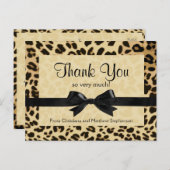 Leopard Print Bow Dank u opmerking Briefkaart (Voorkant / Achterkant)