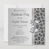 Leopard Print, Bow & Diamond Bachelorette Party Kaart (Achterkant)