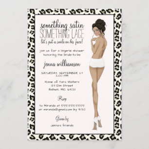 Leopard Print Bride Lingerie Shower Kaart