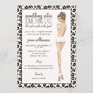 Leopard Print Bride Lingerie Shower Kaart