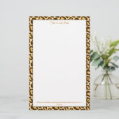 Leopard Print Briefpapier (Staand voorkant)
