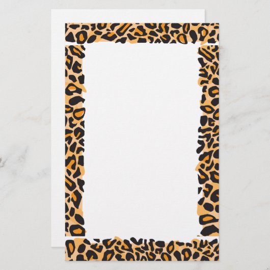 Leopard Print Briefpapier (Voorkant / Achterkant)